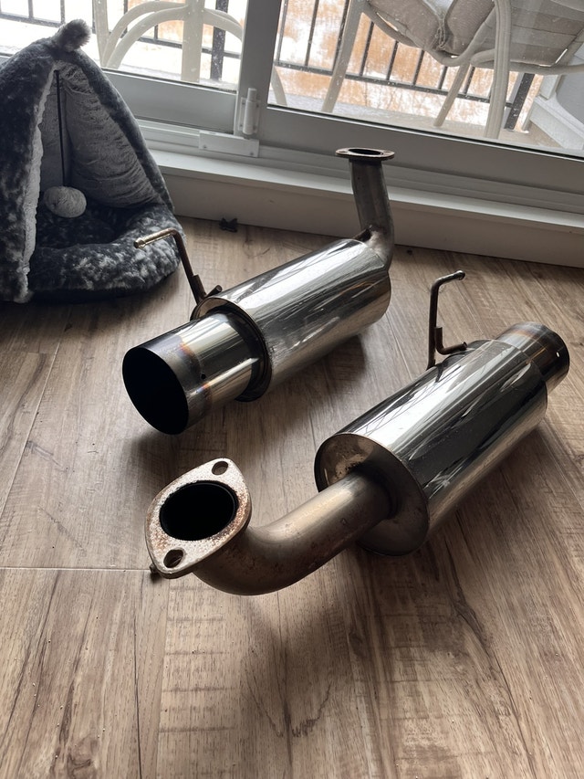 Stainless steel exhaust with burnt Tips Other Parts & Accessories