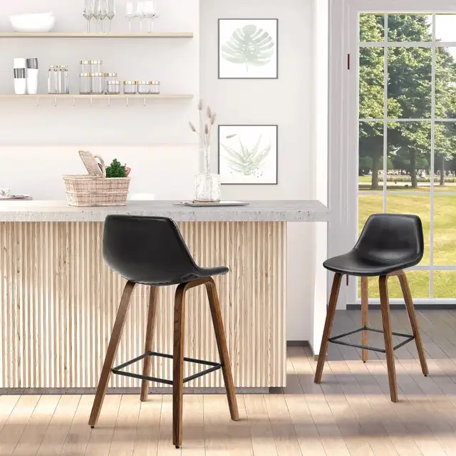 Mid-Back PU Leather Counter Height Bar stool Bar Chair in Chairs & Recliners in Markham / York Region - Image 10