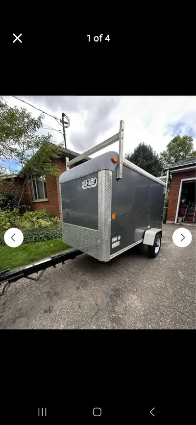 Clean, no rust, no leaks, small covered trailer great for hauling items around the city or long dist...