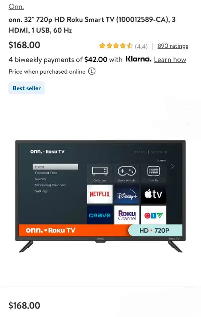 32" SMART AND ROKU SMART TVS FROM $100 & UP, View more