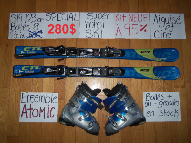Plusieurs mini ski snowblades avec fixation de ski alpin dans Ski  à Longueuil/Rive Sud - Image 3