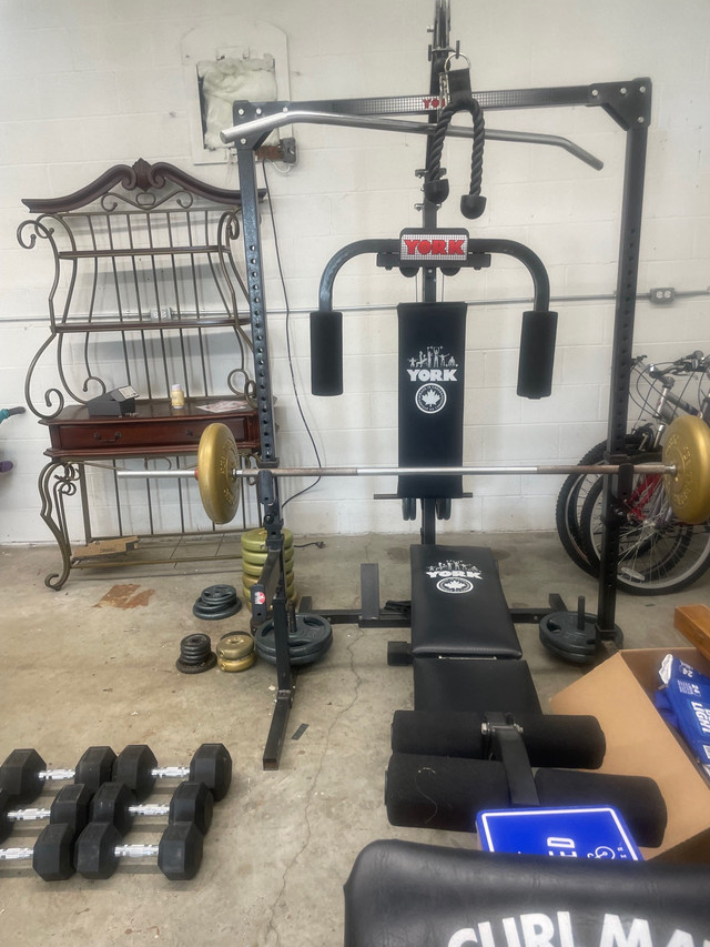Gym set with weights  in Other in Windsor Region
