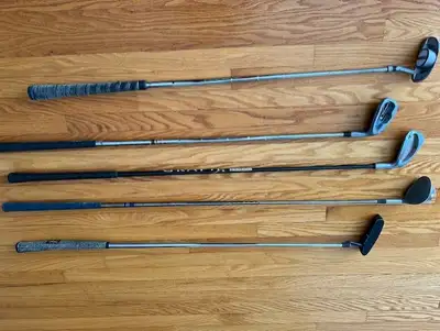 Assorted old clubs, View more