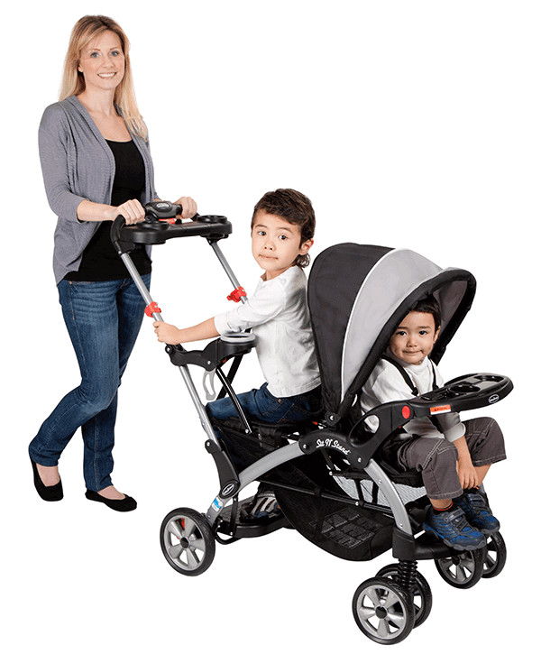 Baby Trend Sit N Stand Convertible Foldable Double Stroller w/ 2 dans Poussettes, porte-bébés et sièges d'auto  à Ouest de l’Île - Image 2