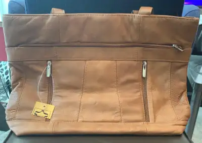 Genuine Leather Lady Bag Soft Tan New, View more