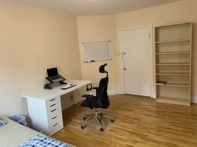 For males only. A large furnished room for rent with a private door to the bathroom and a wardrobe,...