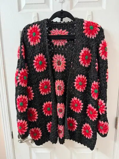 Crocheted cardigan, handmade in Turkey! $95 Bought and paid all the fees but I have not worn the car...