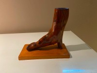 Decretive High Heel Boot Wood Carving