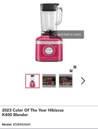 KSB4026HI KitchenAid 2023 Color of the Year Hibiscus K400 Blender