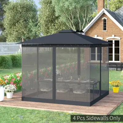 10x10’ Replacement Mesh Sidewall Netting w/4 Panels, View more