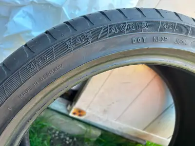 Up for sale is a matching pair of two (2) used Goodyear eagle LS Audi AO Fits Audi A4, S4, A5, TT" t...