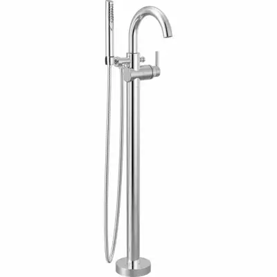 NEW: Delta T4759-FL Single Handle Floor Mount Tub Filler Trim, View more