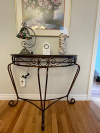 Sofa/Console  Table and Lamp