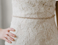 Rose gold bridal belt / sash
