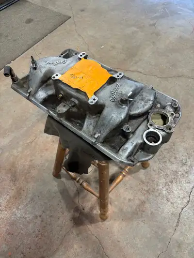 Edelbrock R4B performance intake manifold for AMC 1967 and later V8s. Has AMC part number embossed o...