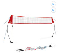 EastPoint Sports Easy Setup Badminton, 4 racquets and 2 shuttles