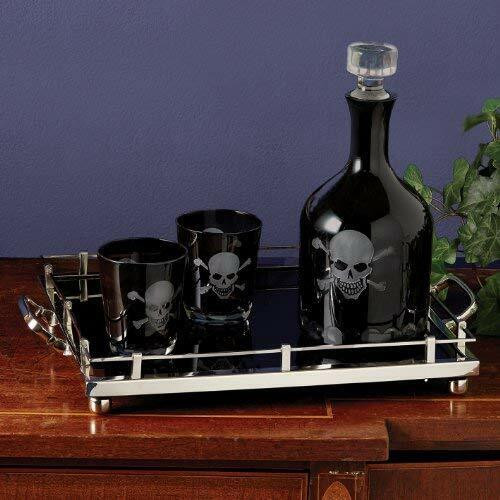Skellington Skull and Crossbones Decanter Bottle and Glasses Set in Holiday, Event & Seasonal in City of Toronto - Image 3