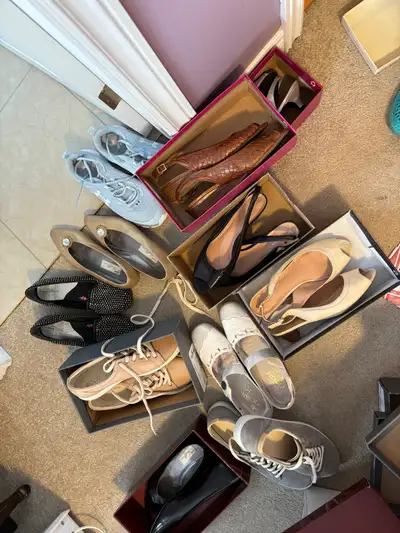 Women Genuine Leather shoes size 11 brand names, new & like new, View more