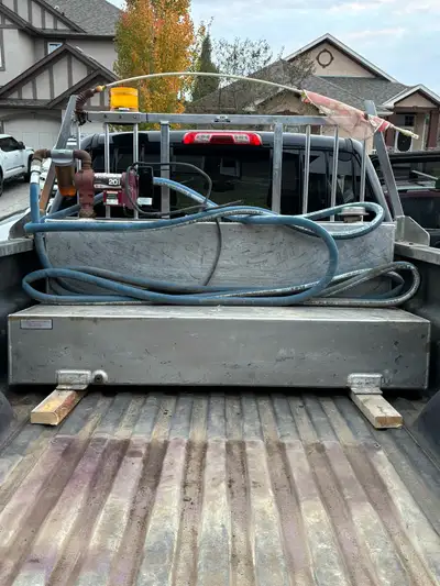 Aluminum L-Shaped Fuel Tank w/ Pump and Hose, View more