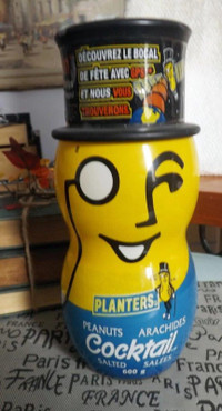 Vintage Planters Mr. Peanut GPS Jar with Top Hat and Monocle