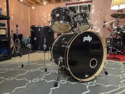 PDP Concept Maple 4 Piece Shell Pack - Rare Carbon Fibre Finish, View more