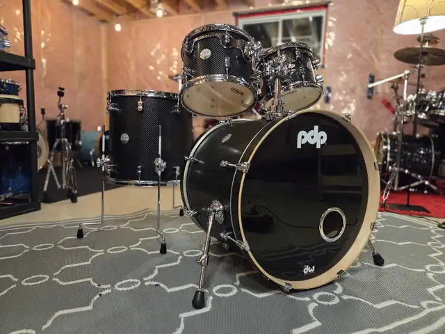 PDP Concept Maple 4 Piece Shell Pack - Rare Carbon Fibre Finish in Drums & Percussion in London - Image 2