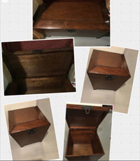 Solid wood Chest coffee table and end tables with storage