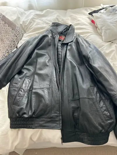 Vintage leather jacket, View more