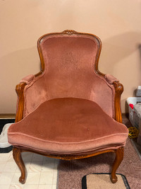 Antique pink chair