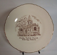 Collectable Plate for Trinity United Church, Uxbridge, Ontario