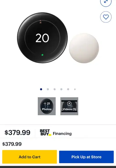 New Google nest smart thermostat
