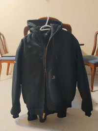 Like new black Carhartt insulated jacket and loose fitting hoodi