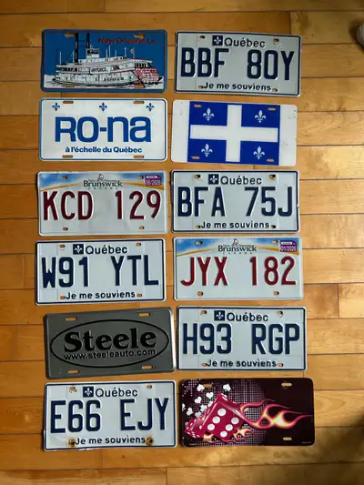 5$ chaque Antiquité antique rétro vintage garage license plate