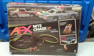 Vintage Aurora AFX "NITE CHASE" Slot Car Set., View more