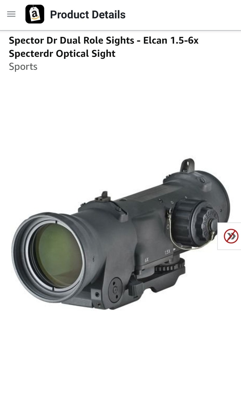 Elcan SpecterDR Dual Role Optical Scope Fishing, Camping & Outdoors