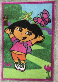 Dora the Explorer and Boots reading book Floor Mat/Rug (movie)