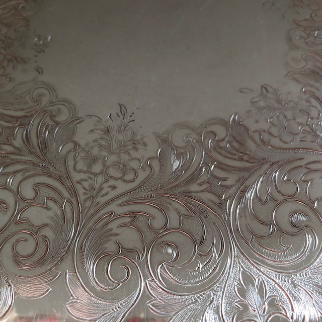 Silver Plated Ornate Tray in Arts & Collectibles in Renfrew - Image 3