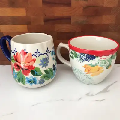 2/$15 Pioneer Woman Mugs Country Garden & Spring Bouquet, View more