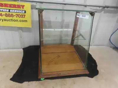 Antique General Store Counter Top Oak/Glass Showcase. Angled Gla, View more