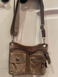 Roots Tribe Leather Village Crossbody Purse