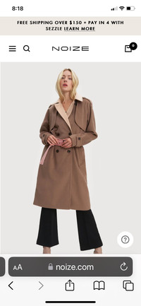 Trench wool coat