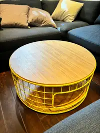 Gus Modern Wire Coffee Table - Yellow