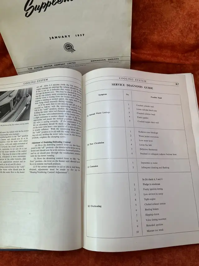 Vintage car service manual. Austin Cambridge in Other in Red Deer - Image 9