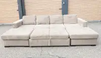 Large Sectional with Pull Out Sofa Bed and Storage
