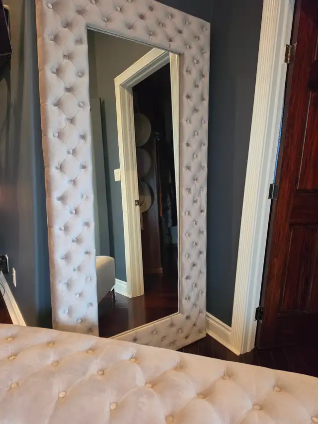 Tall Full-Length Tufted Mirror – Decorative Statement Piece in Home Décor & Accents in Red Deer - Image 5