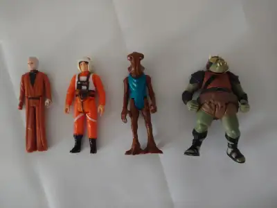 Original Vintage Action Figures including: Obi Wan Kenobi 1977 Luke Skywalker - X-Wing Fighter Outfi...