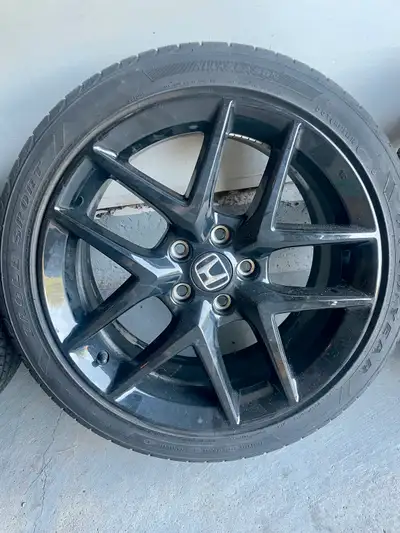 Honda Civic 11th Gen (2022- ) 18 “ OEM Wheel Rims with Tires (Set of 4) Tires: Goodyear Eagle Sport...