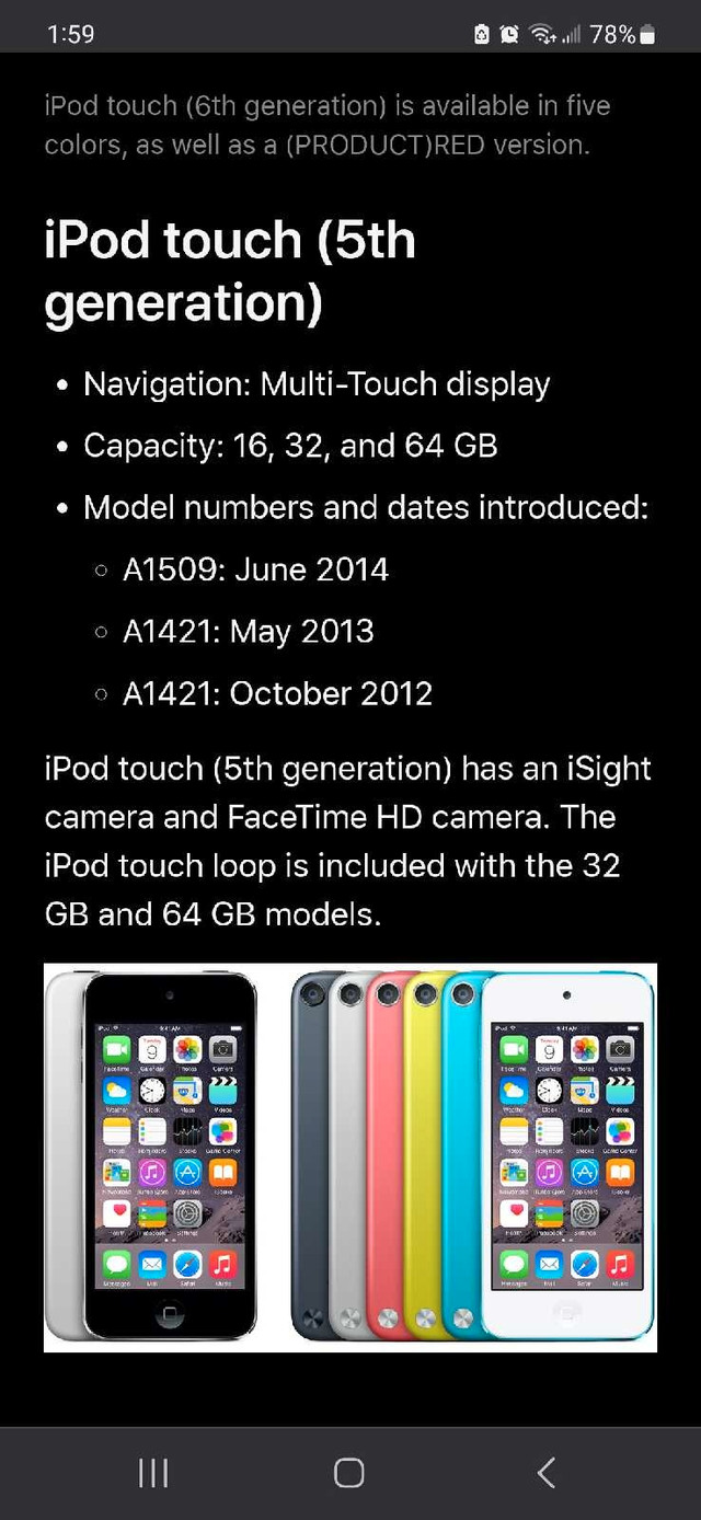IPod Touch 5th generation dans iPod et MP3  à Région de Mississauga/Peel - Image 4