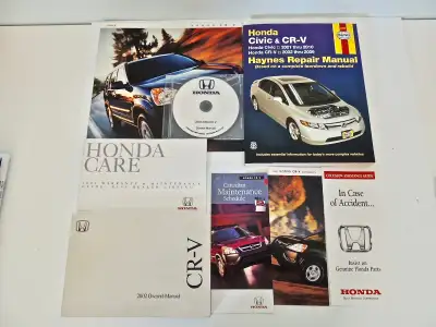 2002 + HONDA CR-V OWNERS MANUAL REPAIR MANUALS SALES BROCHURES ETC. Honda 2002 - 2004 CR-V Service M...