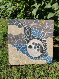 Mosaic art - abstract wall installation